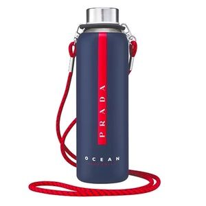 Prada Luna Rossa Ocean Men’s Water Bottle Navy Red Authentic New